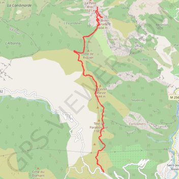 Itinéraire Utelle - Brec Utelle, distance, dénivelé, altitude, carte, profil, trace GPS