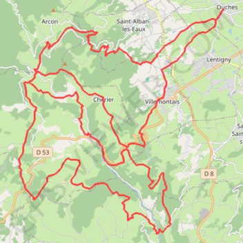 Itinéraire La Ouchoise - Ouches, distance, dénivelé, altitude, carte, profil, trace GPS