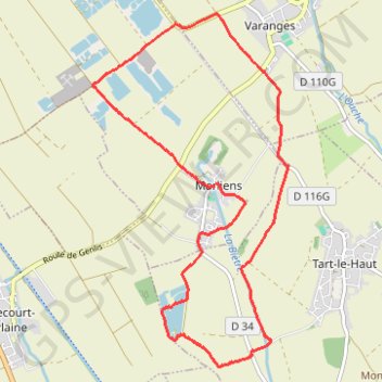 Itinéraire MARLIENS et ses Environs, distance, dénivelé, altitude, carte, profil, trace GPS