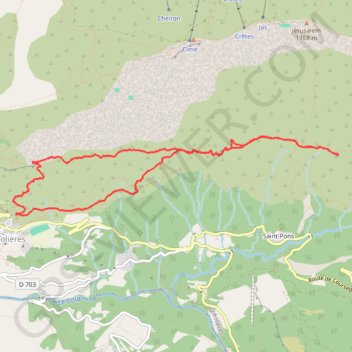 Itinéraire Traversée des Miroirs depuis Gréolières, distance, dénivelé, altitude, carte, profil, trace GPS