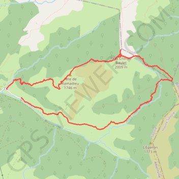 Itinéraire Petit Croisse Baulet, distance, dénivelé, altitude, carte, profil, trace GPS