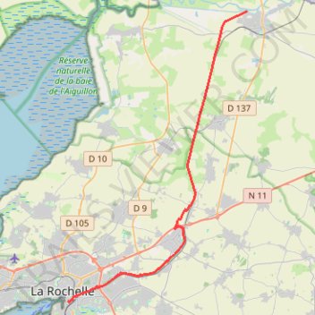 Itinéraire La Rochelle-Marans, distance, dénivelé, altitude, carte, profil, trace GPS