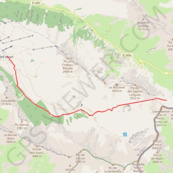 Itinéraire 3ème jour du tour du Queyras, distance, dénivelé, altitude, carte, profil, trace GPS