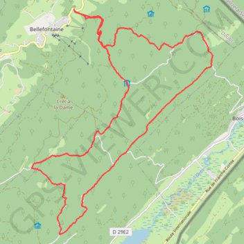 Itinéraire Forêt du Risoux, distance, dénivelé, altitude, carte, profil, trace GPS