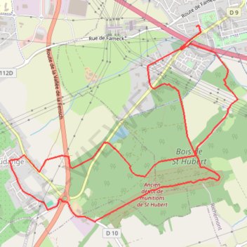 Itinéraire BOIS ST HUBERT, distance, dénivelé, altitude, carte, profil, trace GPS