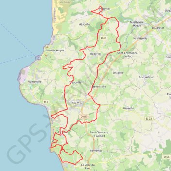 Itinéraire Le Chaudron de Thor - Vasteville, distance, dénivelé, altitude, carte, profil, trace GPS