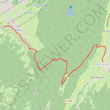 Itinéraire Descente VTT Margériaz Aillon-le-jeune, distance, dénivelé, altitude, carte, profil, trace GPS