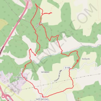 Itinéraire Saint Germain - Barbade, distance, dénivelé, altitude, carte, profil, trace GPS