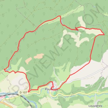 Itinéraire Poulangy - Val Moiron, distance, dénivelé, altitude, carte, profil, trace GPS