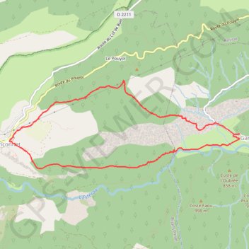 Itinéraire Gars - Briançonnet, distance, dénivelé, altitude, carte, profil, trace GPS