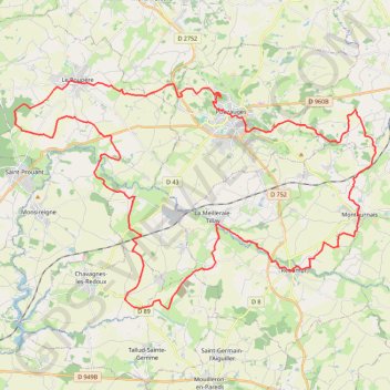 Itinéraire Boucle_fiefs, distance, dénivelé, altitude, carte, profil, trace GPS