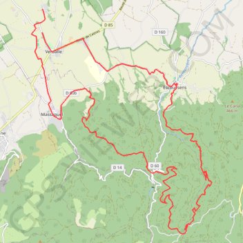 Itinéraire Bucheronnage, distance, dénivelé, altitude, carte, profil, trace GPS