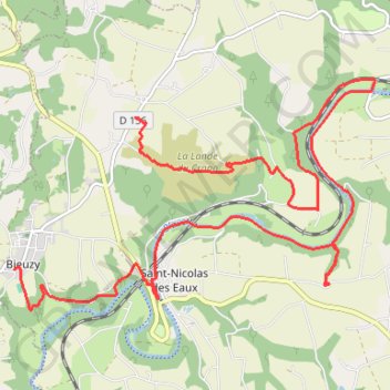 Itinéraire La lande du Crano - Le Blavet - Bieuzy, distance, dénivelé, altitude, carte, profil, trace GPS