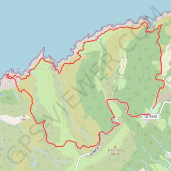 Itinéraire Circuit du Jaizkibel au départ de La Chapelle de Guadalupe, distance, dénivelé, altitude, carte, profil, trace GPS