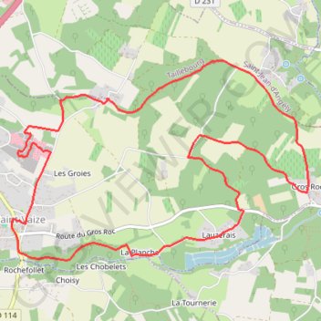 Itinéraire Circuit des Pierres - Saint-Vaize, distance, dénivelé, altitude, carte, profil, trace GPS