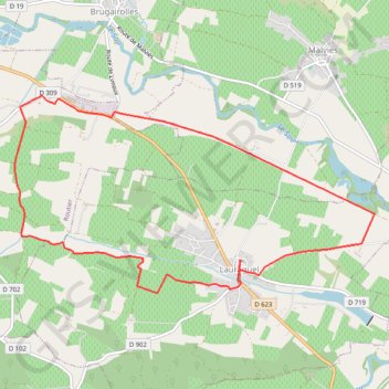 Itinéraire Lauraguel_10,9km, distance, dénivelé, altitude, carte, profil, trace GPS