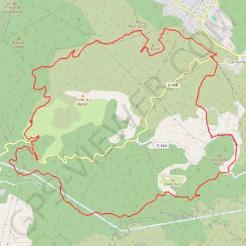 Itinéraire Entre massif du garlaban et massif des étoiles, distance, dénivelé, altitude, carte, profil, trace GPS