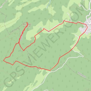 Itinéraire Mont Fier - Prémanon, distance, dénivelé, altitude, carte, profil, trace GPS