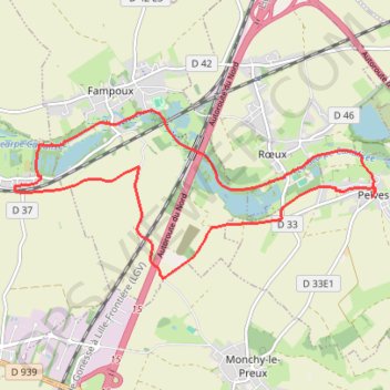 Itinéraire La Scarpe, distance, dénivelé, altitude, carte, profil, trace GPS