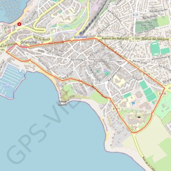 Itinéraire circuit final Granville, distance, dénivelé, altitude, carte, profil, trace GPS