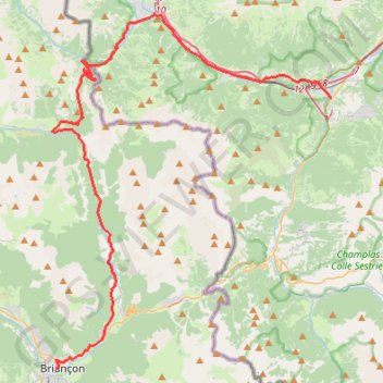 Itinéraire Variante Oulx / Briançon, distance, dénivelé, altitude, carte, profil, trace GPS