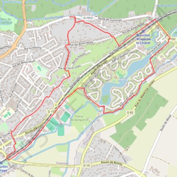 Itinéraire La Vallée de l'Orge amont et ses coteaux - Breuillet, distance, dénivelé, altitude, carte, profil, trace GPS