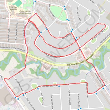Itinéraire Walk around Vaudreuil neighbourhoods, distance, dénivelé, altitude, carte, profil, trace GPS