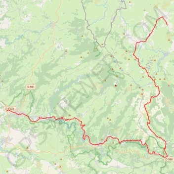 Itinéraire J4 sauvage Prinsuéjols Bessuéjouls, distance, dénivelé, altitude, carte, profil, trace GPS