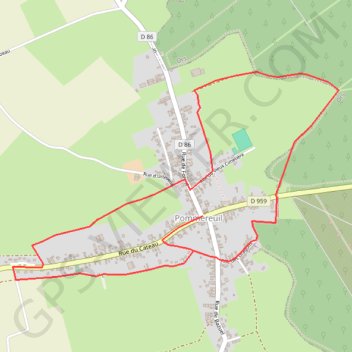 Itinéraire Sentier bocager de Pommereuil, distance, dénivelé, altitude, carte, profil, trace GPS