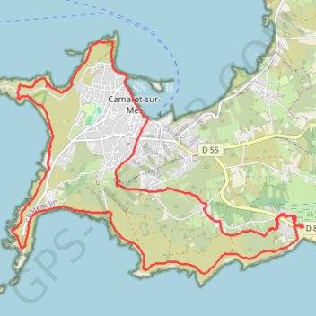 Itinéraire Autour de Camaret-sur-Mer, distance, dénivelé, altitude, carte, profil, trace GPS