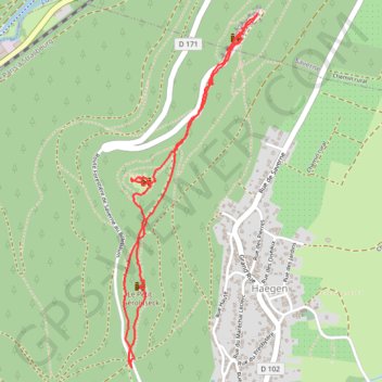 Itinéraire Le Haut-Barr, le Grand Geroldseck, distance, dénivelé, altitude, carte, profil, trace GPS
