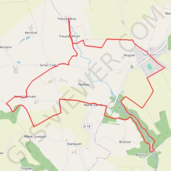Itinéraire Le seigle à travers temps, à travers champs - Séglien, distance, dénivelé, altitude, carte, profil, trace GPS