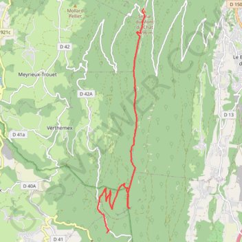 Itinéraire Randonnée dent du chat, distance, dénivelé, altitude, carte, profil, trace GPS