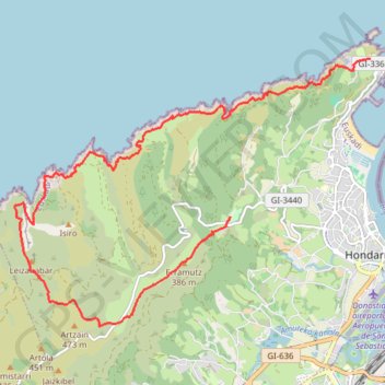 Itinéraire 1-Jaizkibel-par-le-Littoral-Mariano-le-06-05-2013, distance, dénivelé, altitude, carte, profil, trace GPS