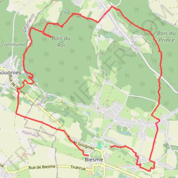 Itinéraire Trail de la Biesmoise 15k, distance, dénivelé, altitude, carte, profil, trace GPS