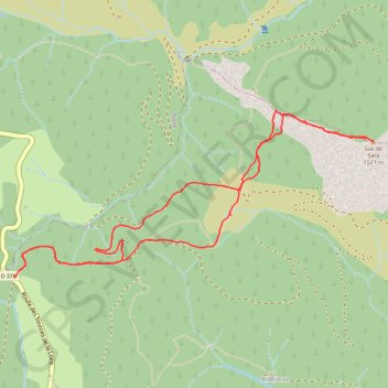 Itinéraire Suc de Sara, distance, dénivelé, altitude, carte, profil, trace GPS