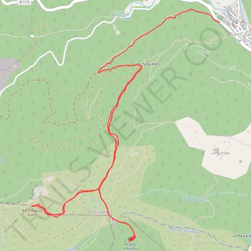 Itinéraire Pic et Grotte d'Anjeau depuis St Laurent le Minier, distance, dénivelé, altitude, carte, profil, trace GPS