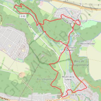 Itinéraire La Mérantaise depuis Villiers-le-Bâcle (), distance, dénivelé, altitude, carte, profil, trace GPS