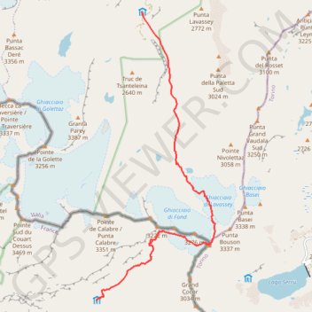 Itinéraire Pointe de Galise, distance, dénivelé, altitude, carte, profil, trace GPS