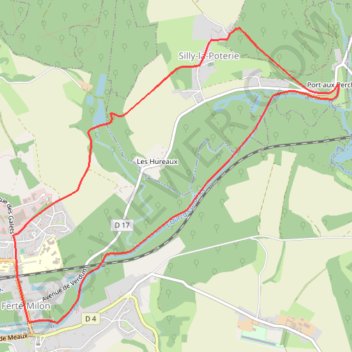 Itinéraire Au bord de l'Ourcq, distance, dénivelé, altitude, carte, profil, trace GPS