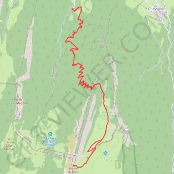 Itinéraire Banc Plat par le chalet de la Combe, distance, dénivelé, altitude, carte, profil, trace GPS