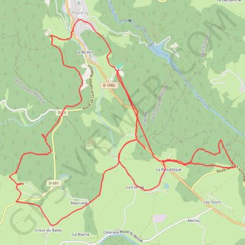Itinéraire Planfoy le avec repas à la Ravarine, distance, dénivelé, altitude, carte, profil, trace GPS