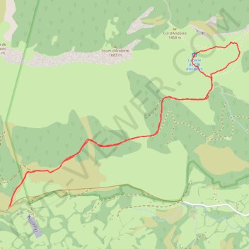 Itinéraire Col d'Andorre, distance, dénivelé, altitude, carte, profil, trace GPS