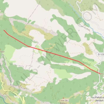Itinéraire Verdon - Sentier Blanc-Martel, distance, dénivelé, altitude, carte, profil, trace GPS