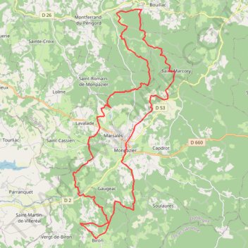 Itinéraire 425999, distance, dénivelé, altitude, carte, profil, trace GPS