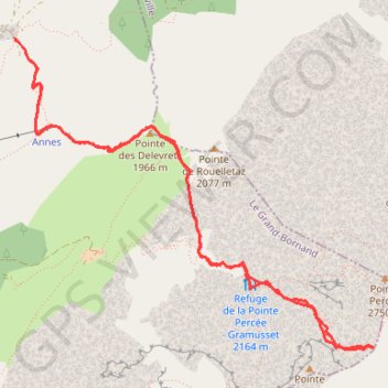 Itinéraire Col des Verts, distance, dénivelé, altitude, carte, profil, trace GPS