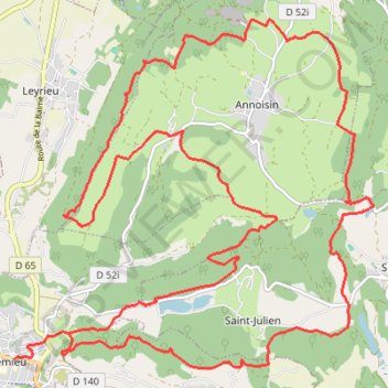 Itinéraire Le mémorial des aviateurs - Crémieu, distance, dénivelé, altitude, carte, profil, trace GPS