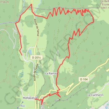 Itinéraire TAMIE BLEU, distance, dénivelé, altitude, carte, profil, trace GPS