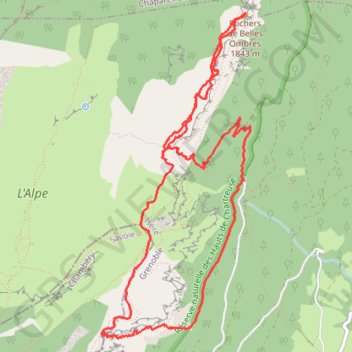 Itinéraire Les Rochers de Belles Ombres par le Pas de la Rousse depuis Pré Orcel, distance, dénivelé, altitude, carte, profil, trace GPS