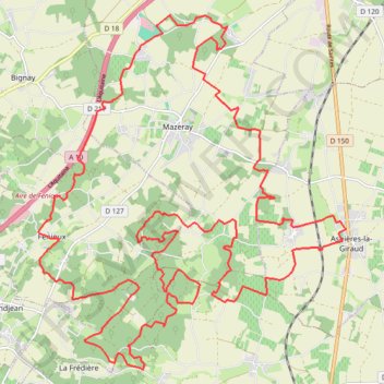Itinéraire Parcours Officiel VTT 45 km du 05/05/13 (Asnieres-2462358, distance, dénivelé, altitude, carte, profil, trace GPS